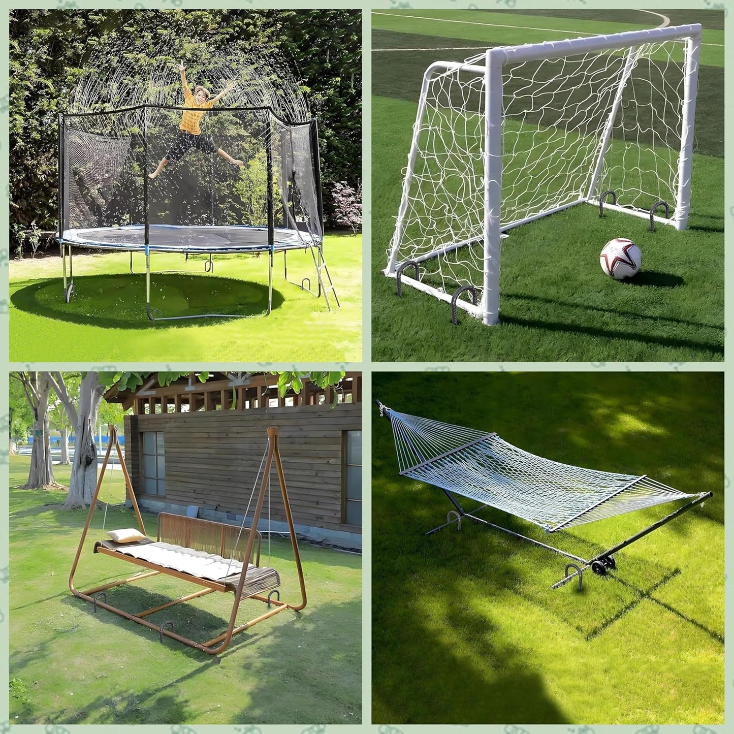 VVOKGO Rebar Stakes 12 Inches J Hook Heavy Duty Chain Link Fence Stakes, 59 Pcs Metal Long Tent Spikes Ground Anchors for Wire Fencing, Dogs Digging, Camping Tents, Swings, Greenhouse, Black