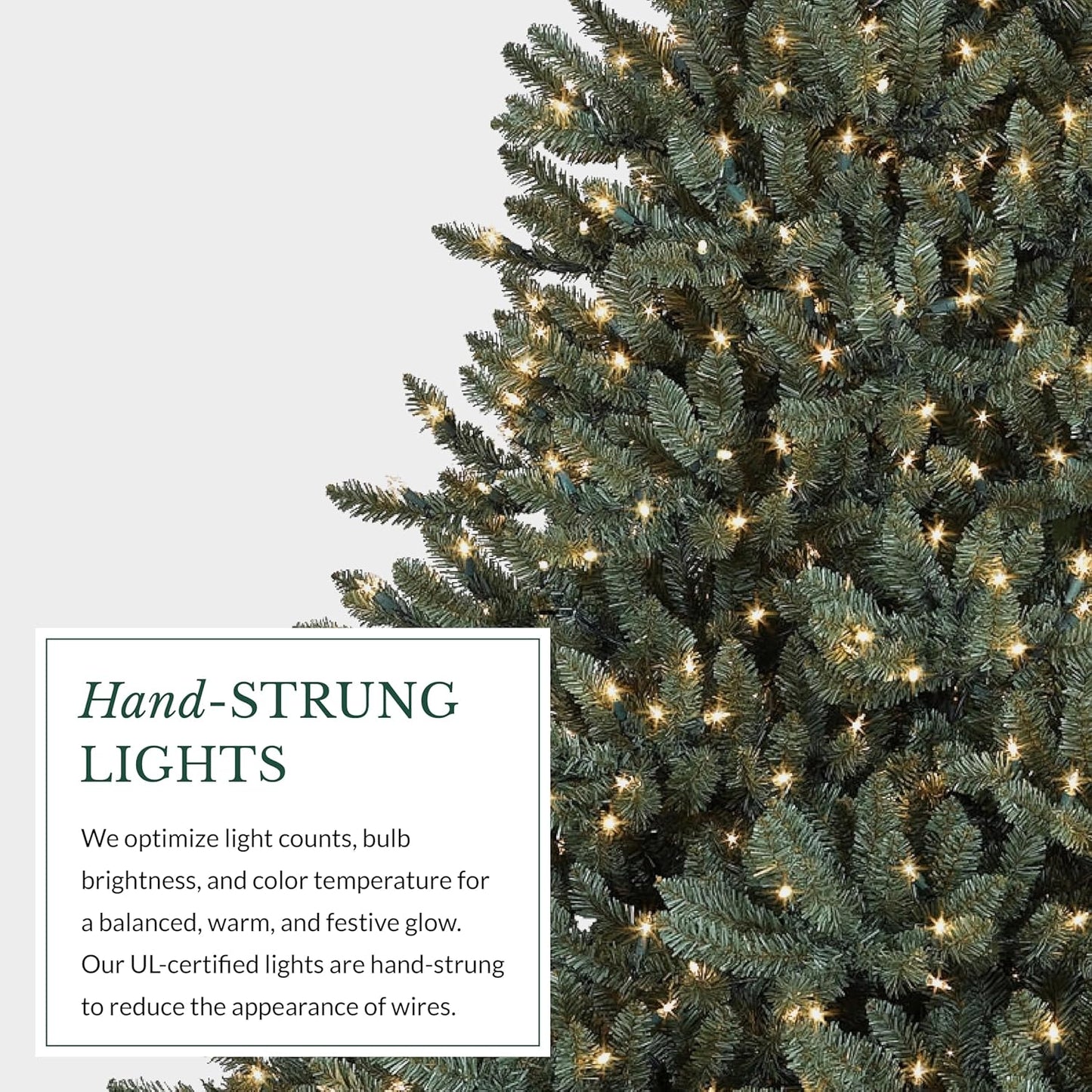 Balsam Hill 4.5ft Pre-Lit Classic Blue Spruce - Artificial Christmas Tree with 886+ Tips, 300 Clear LED Lights, Easy Plug System, Premium Stand & Storage Bag for Indoor Holiday Decorating