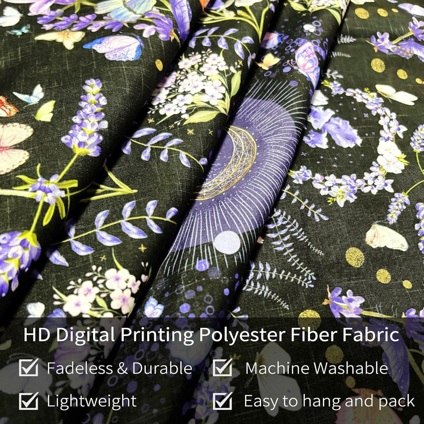 Damanse Floral Tapestry Wall Hanging Cute,Boho Wall Tapestry for Bedroom Aesthetic,Mandala Living Room Decor for Teen Girls (Purple, 59.80" x 78.70")