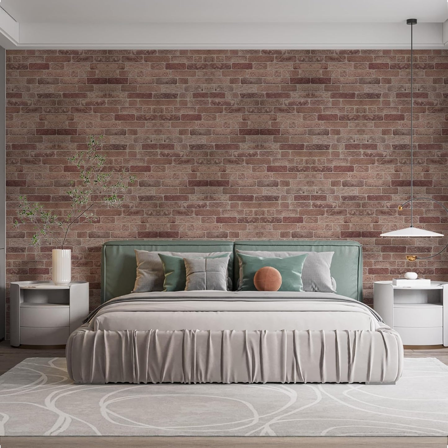 IZODEKOR 3D Wall Panels Brick Effect - Cladding, Stone Look, Styrofoam Facing for Living Room, Kitchen, Bathroom, Balcony, Bedroom, Back of Counter | Farmhouse Style (10 x Panels) - Covers 53 sq ft