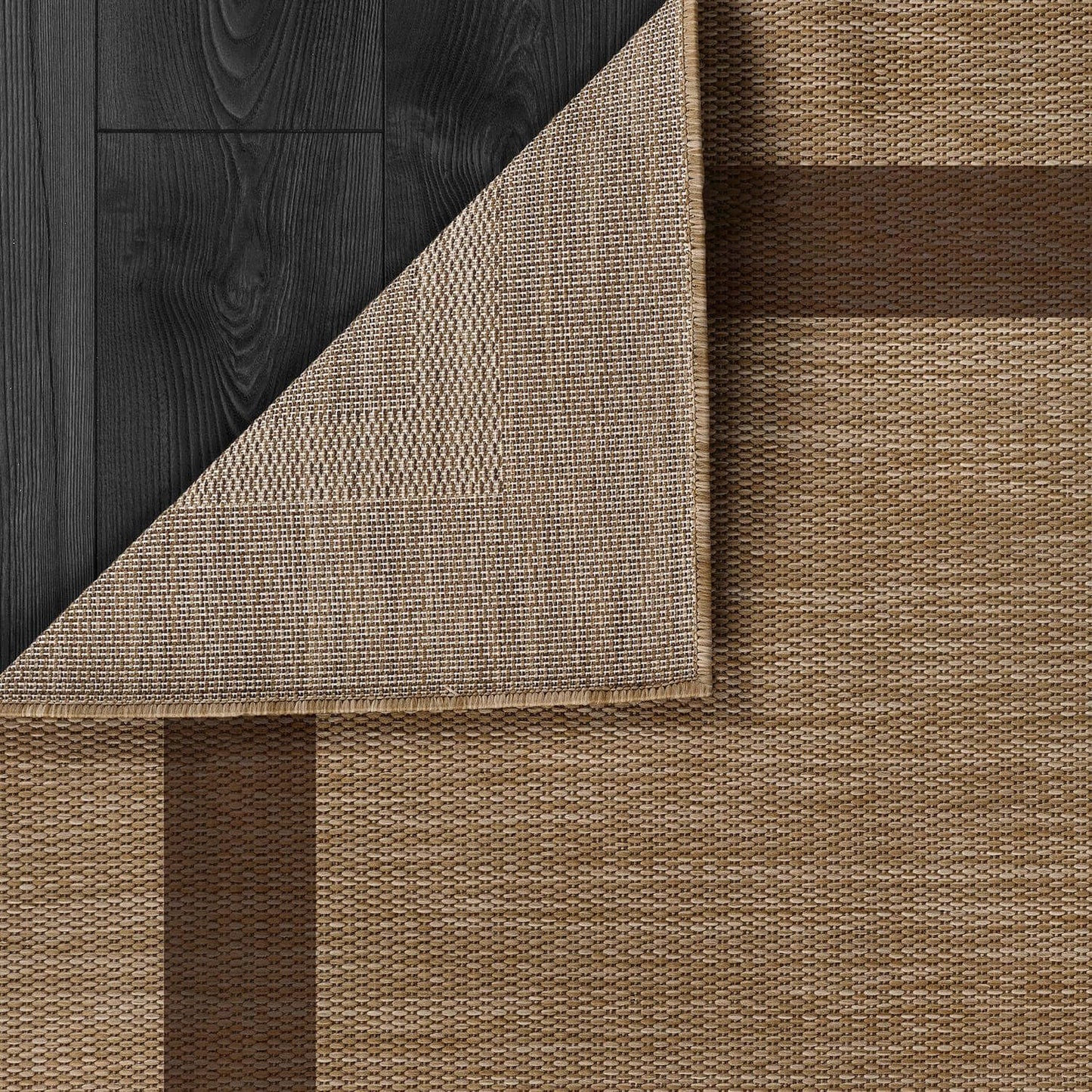 CAMILSON Outdoor Rug 8x10 - Modern Outside Rugs for Patios Porches Waterproof Durable Washable Non-Shedding, Easy-to-Clean Indoor Outdoor Area Carpet (8 x 10, Bordered - Jute)