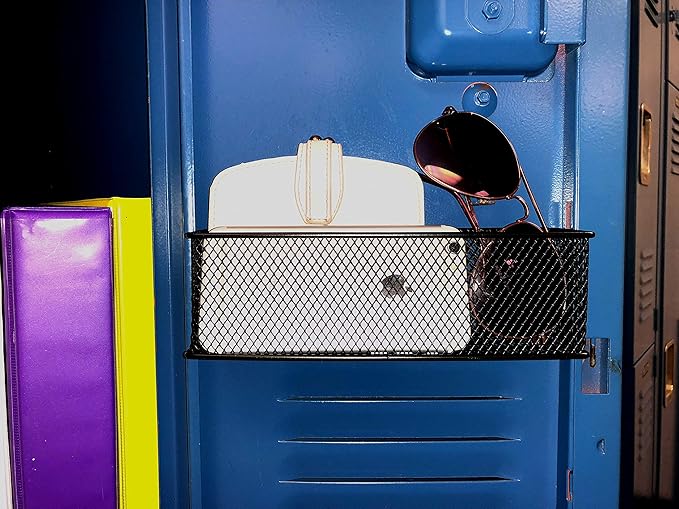 Magnetic Baskets Magnetic Organizer and Holder for Locker or Refrigerator - Pen Holders or Storage Bins for Office and Home