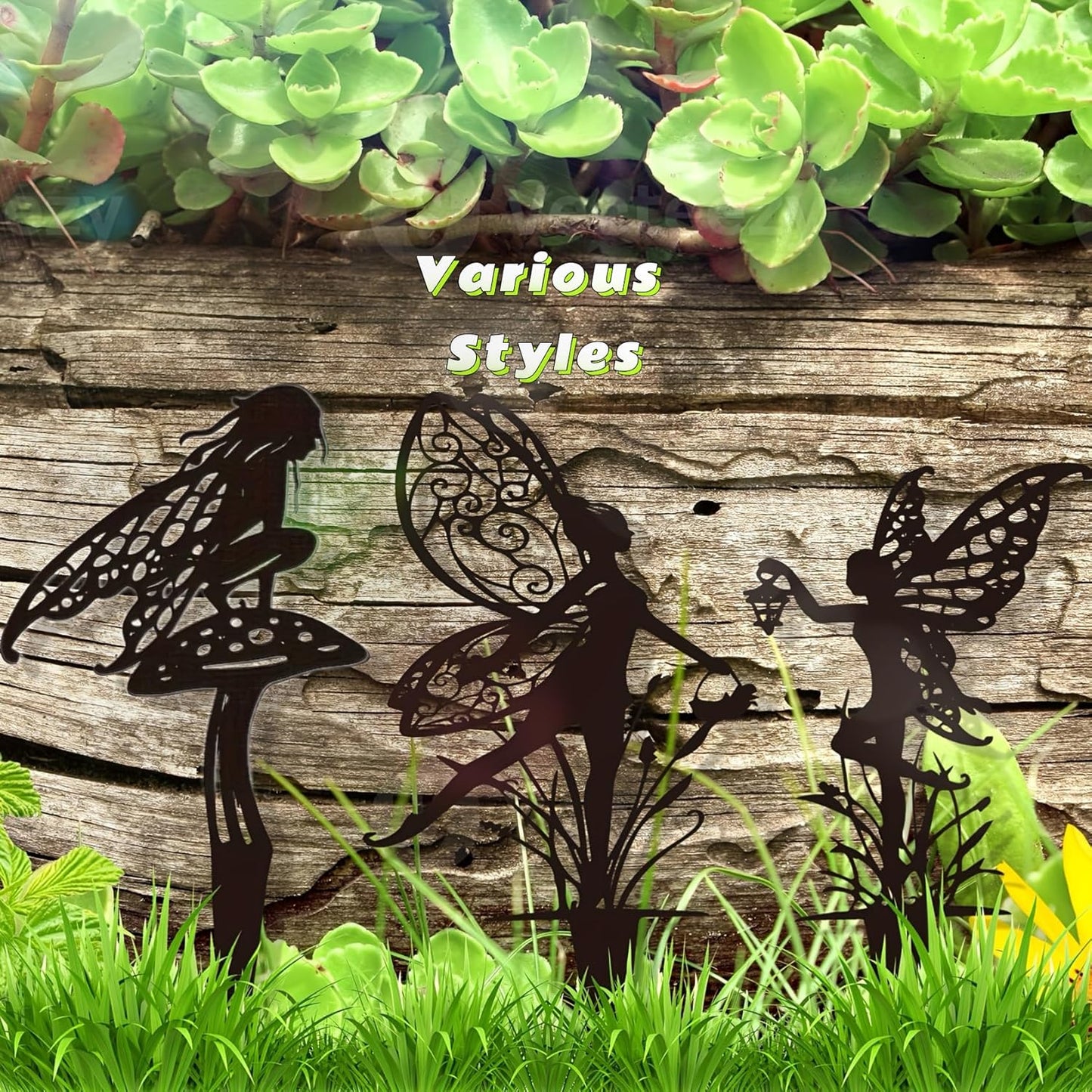 Decorative Garden Stakes, Fairy Garden Statues for Home and Garden (3)