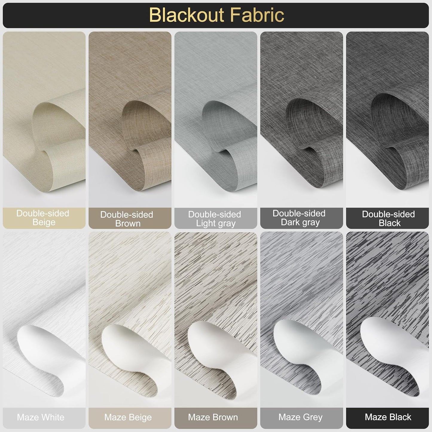 BERISSA Dual Roller Shades with Cassette Valance, Double Blackout and Light Filtering Day and Night Shades for Home Office Door, Custom Sizes and Fabric