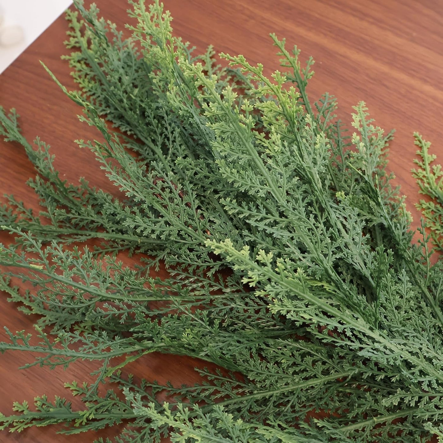 Christmas Cedar Garland Full Real Touch Artificial Green Faux Cypress Realistic Pine Garland for Mantle Fireplace Table Home Decoraiton 6FT