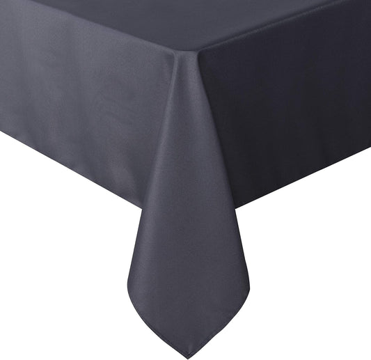 sancua Rectangle Tablecloth - 60 x 120 Inch - Stain and Wrinkle Resistant Washable Polyester Table Cloth, Decorative Fabric Table Cover for Dining Tables, Buffet Parties and Camping, Grey