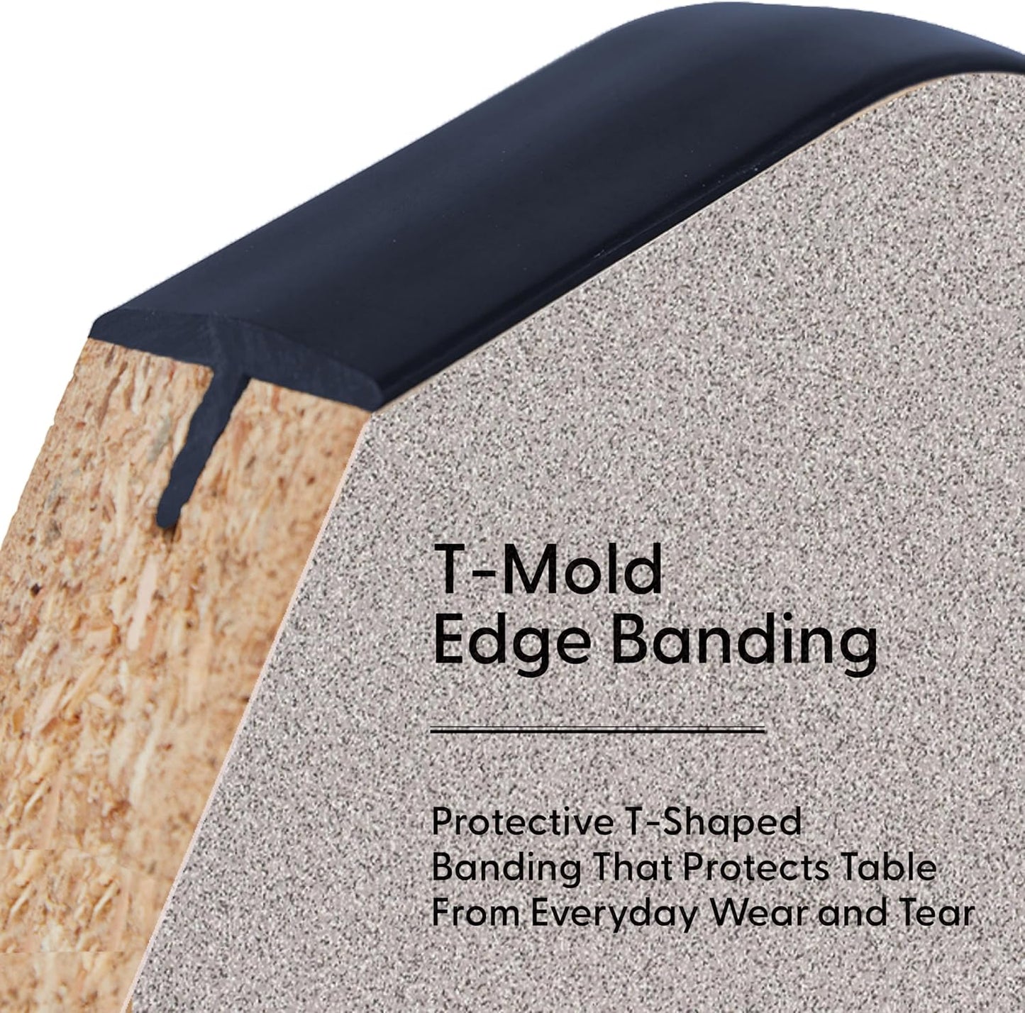 FDP Rectangle Activity School and Kids Classroom Table (24 x 48 inch), Toddler Legs, Adjustable Height 15-24 inches - Gray Top and Navy Edge