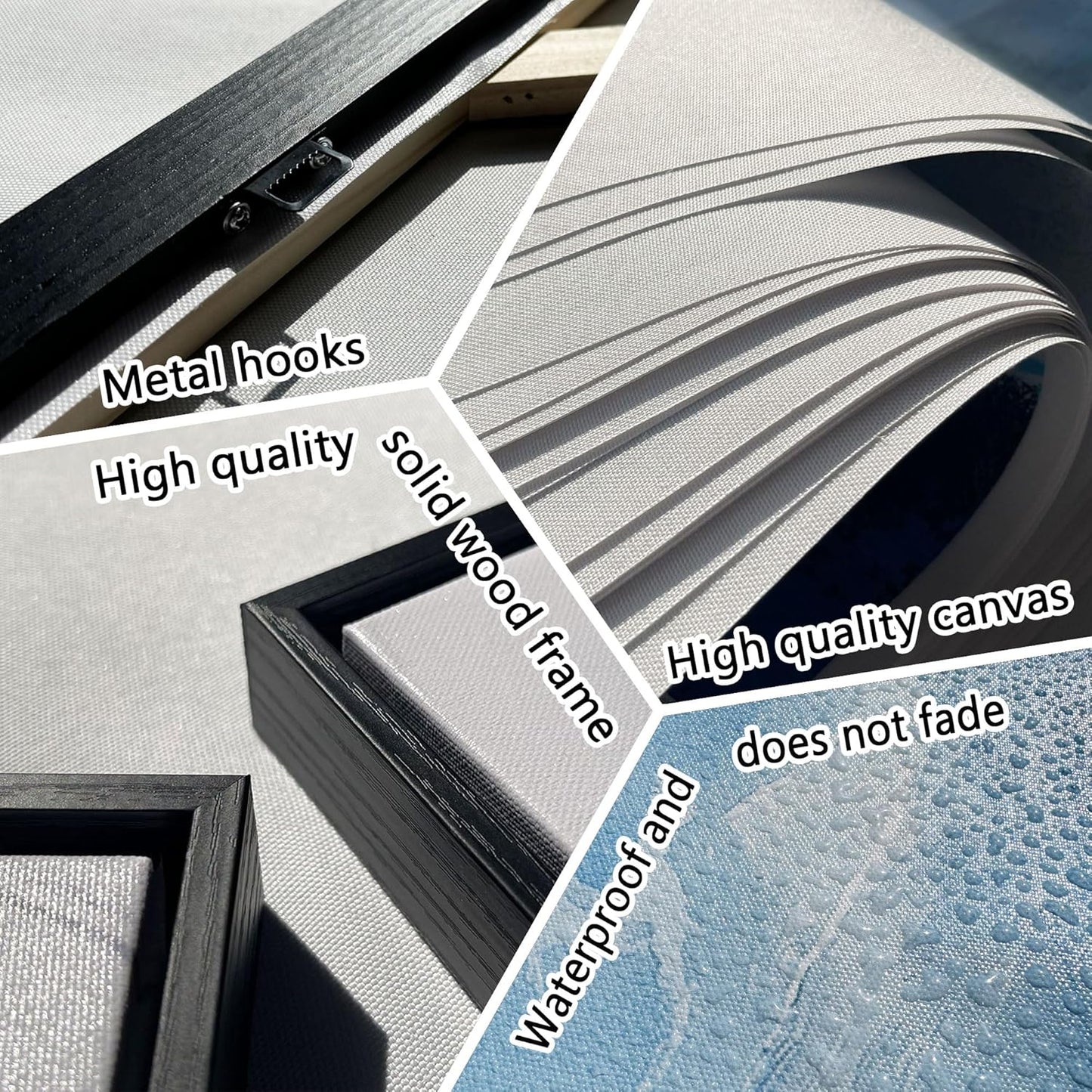 QZQCBLC Green Forest Wall Art, White Waterfall Nature Canvas Pictures Modern Valley Stone River Landscape Paintings Artwork for Living room Bedroom kitchen Home Office Decor 20x40 IN