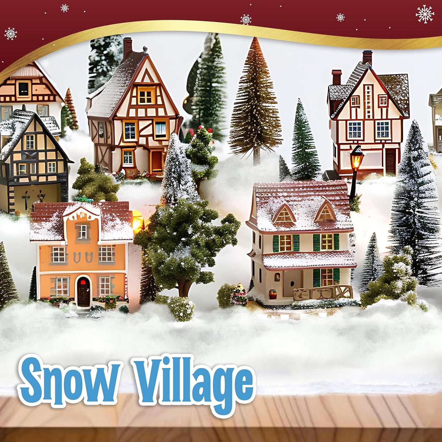 Fake Snow Blanket Roll for Christmas Village Displays, Christmas Tree Deocration, Snow Party Table Runner - Thick Fluffy Faux Snow Backdrop Winter Wonderland Artificial Snow Blanket Cover (2.6x7.8 ft)