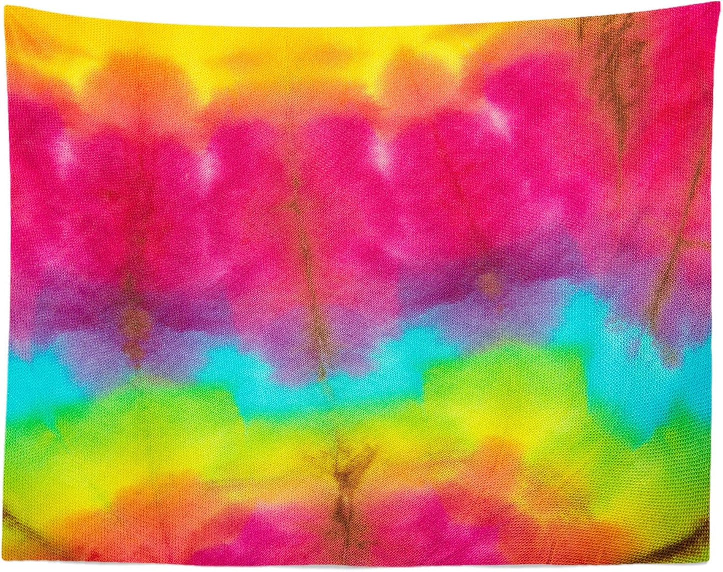 BELECO Tie Dye Tapestry Wall Hanging 106x70 Inch Fabric Tie Dye Color Texture Background Tapestry Groovy Sign Rainbow Tapestry Hippie Tie Dye Tapestries for Bedroom Living Room Dorm Decor