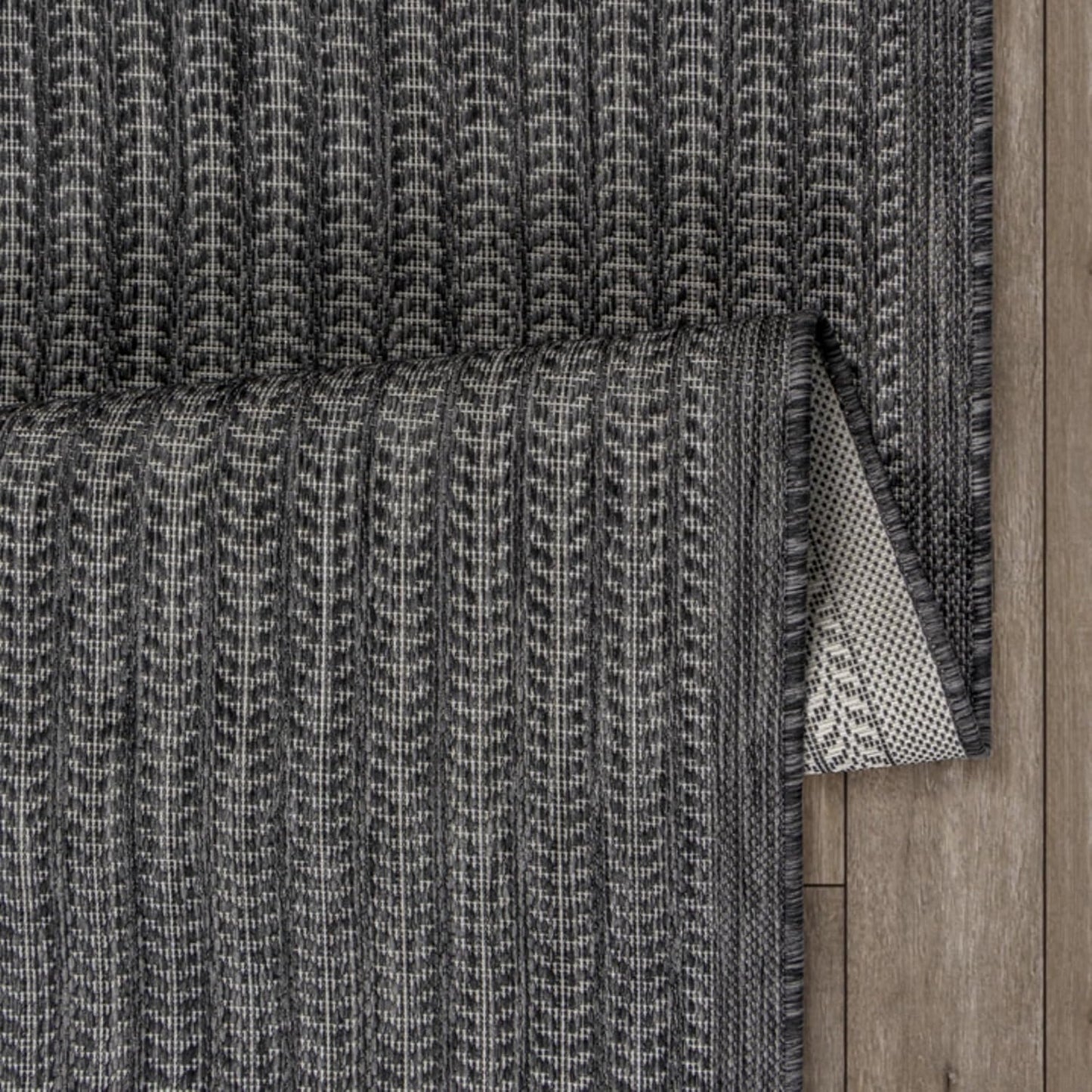 Adiva Rugs Outdoor Indoor Area Rug, Weather Resistant, Easy to Clean, Stain Resistant Floor Mat for Dining Room, Backyard, Deck, Patio (Pebble Weiss, 10' x 14')