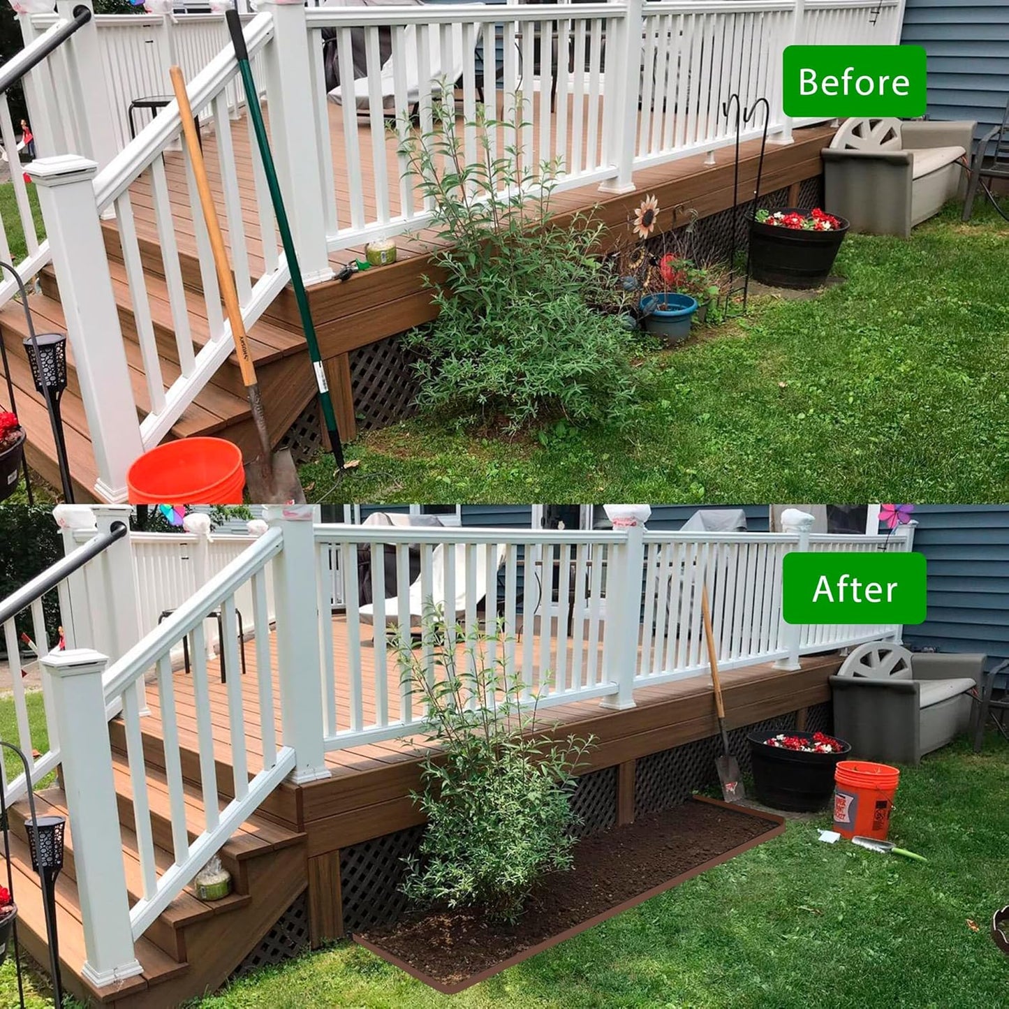 Garden Edging Border,Plastic Edging for Landscaping,Flower Bed, Paver and Lawn Edging Border (2Inchx100FT-2, Brown)