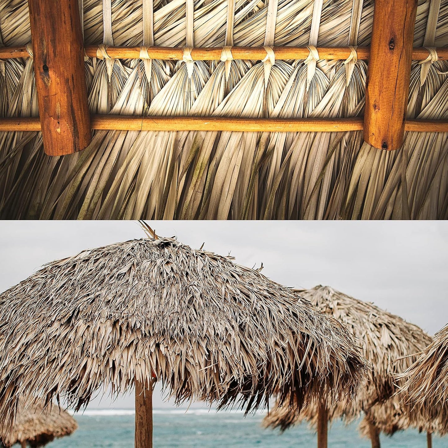 39.5" Tiki Straw Roof Thatch-Mexican Style Artificial Palm Thatch Rolls, Tiki Bar Hut Grass Duck Boat Blinds Grass Runner Rolls Palapa Thatch Roofing for Garden Patio Umbrella Fence Party Decoration