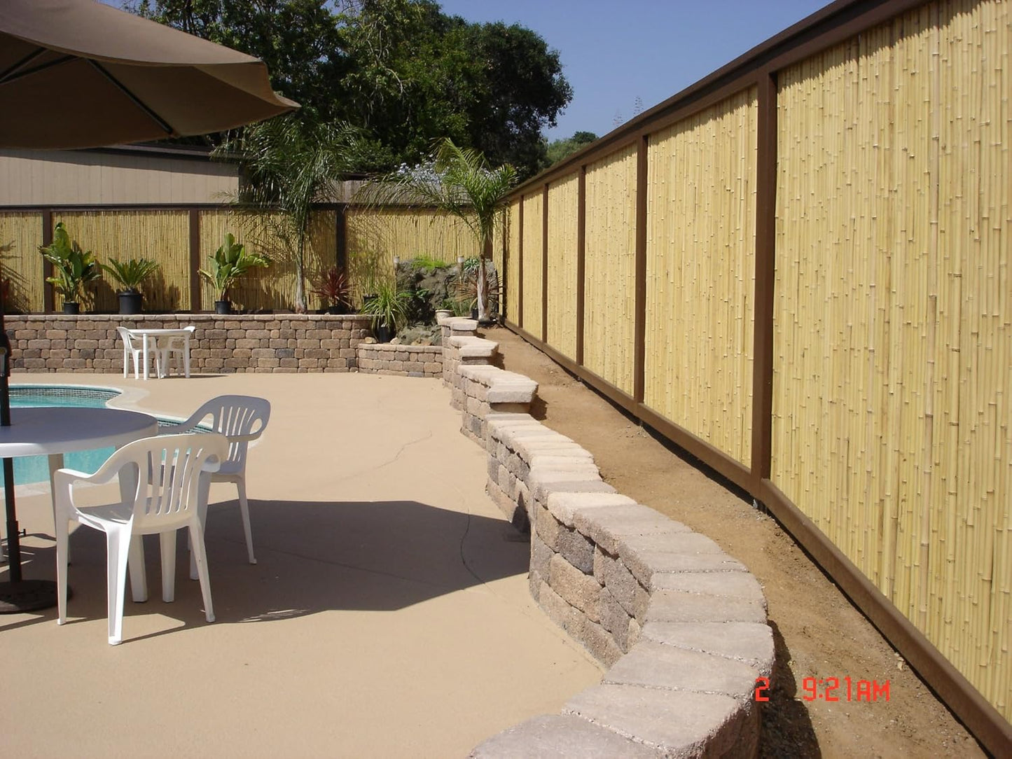 Backyard X-Scapes Natural Rolled Bamboo Fence 1in D x 6ft H x 8ft L