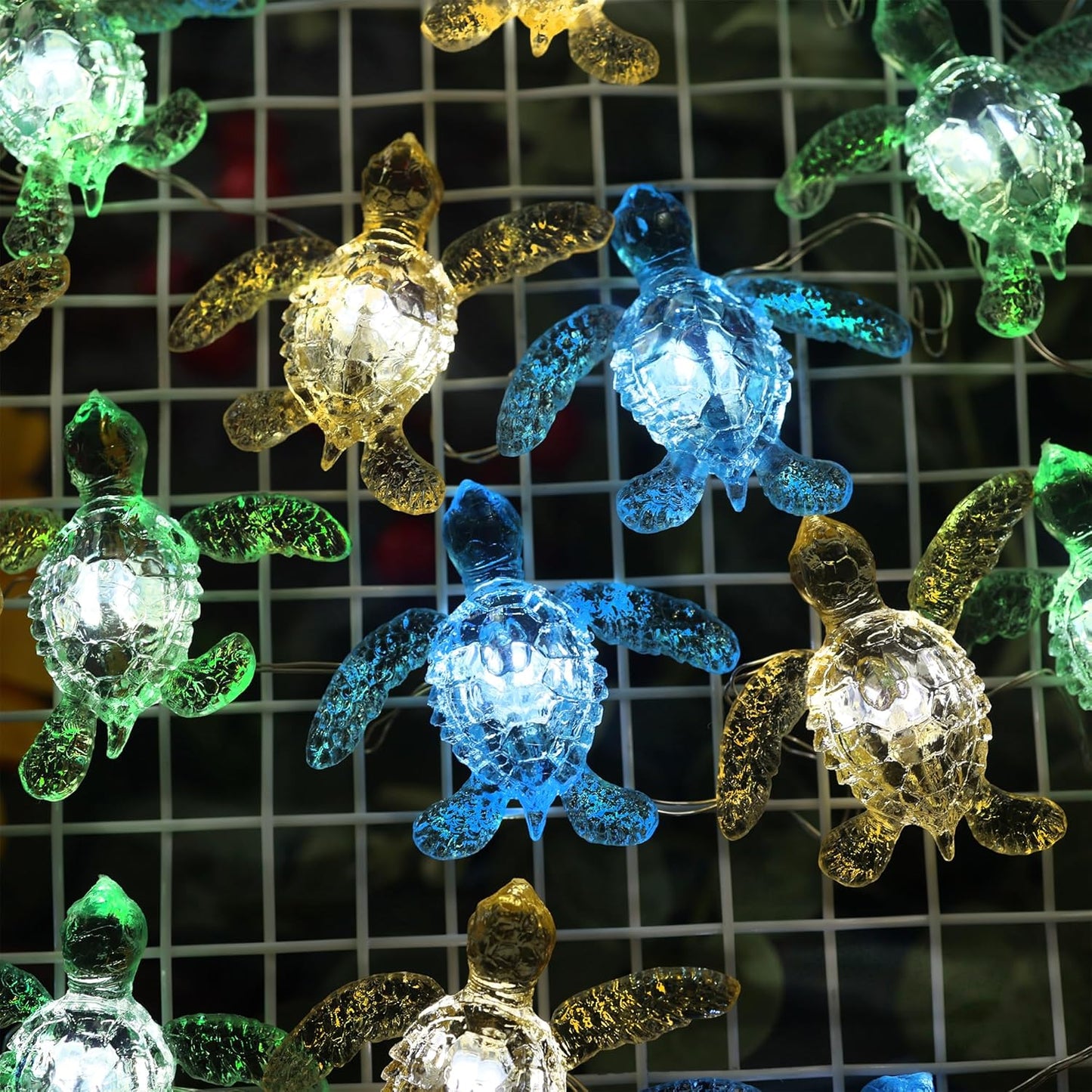 Beach Ocean Themed String of Sea Turtle Fairy Lights Decor 10ft 30 Tortoises USB or Battery Operated with Remote Control for Turtle Lover Bedroom Summer Nautical Tree Decoration