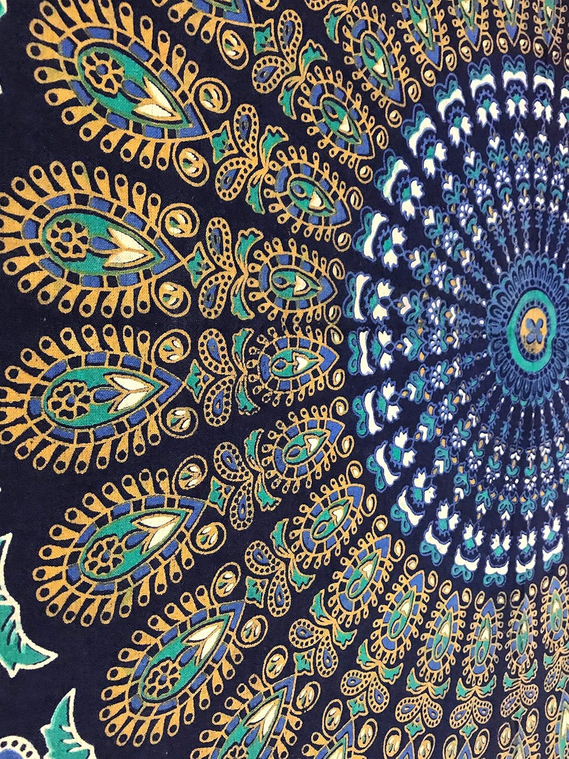 Rajsee Blue Mandala Tapestry for Bedroom, Aesthetic Room Decor, Queen 210x220 cms