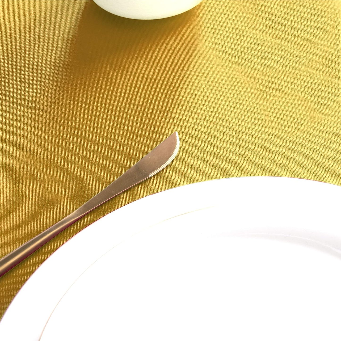 sancua Rectangle Tablecloth - 70 x 90 Inch - Stain and Wrinkle Resistant Washable Polyester Table Cloth, Decorative Fabric Table Cover for Dining Tables, Buffet Parties and Camping, Yellow